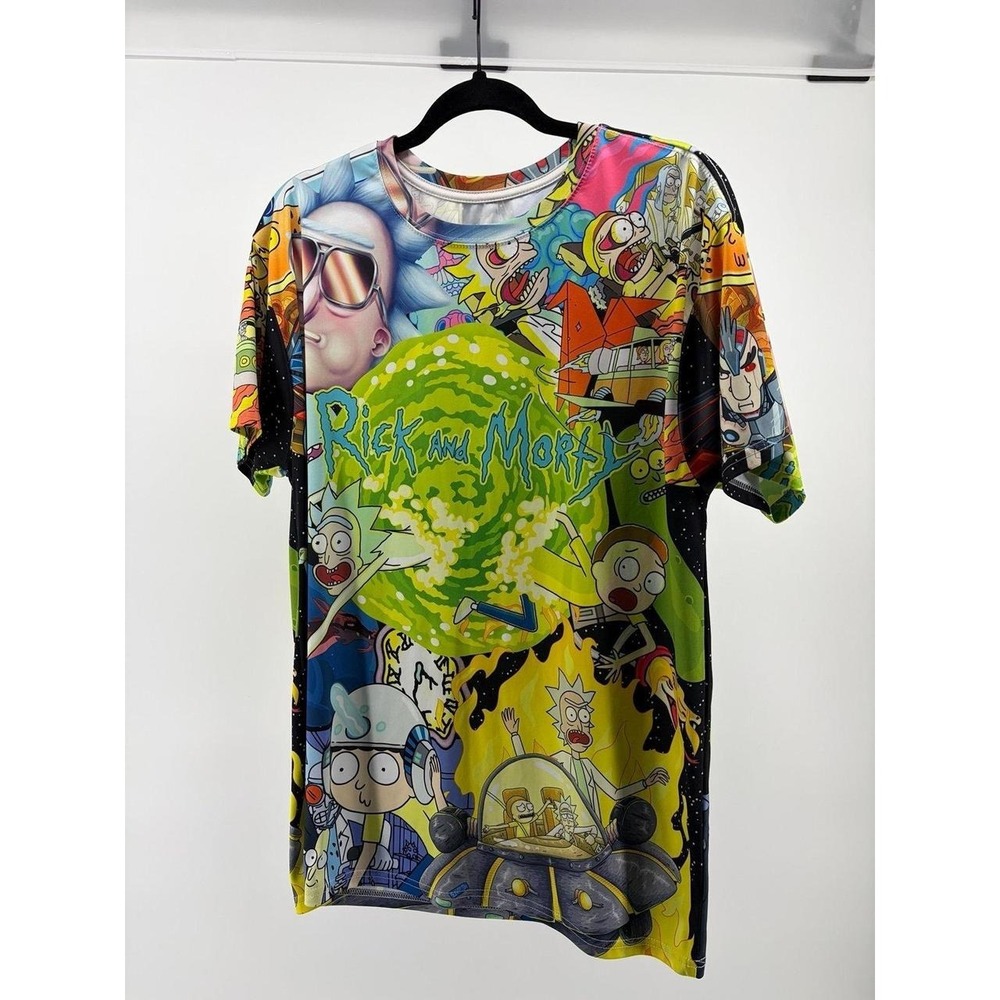 Rick And Morty (AOP) All Over Print,  Short Sleeve Shirt, Polyester, Sz‎ M S177